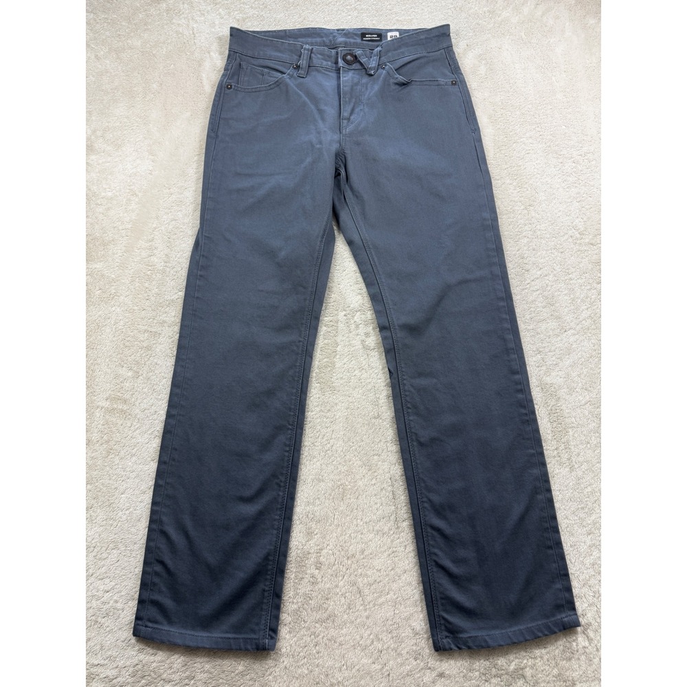 Volcom Mens Solver Modern Straight Slate Blue Chino Pants 29 Meas: 30x28.5